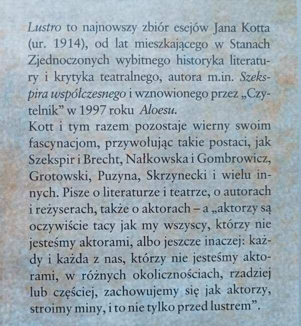 Jan Kott Lustro