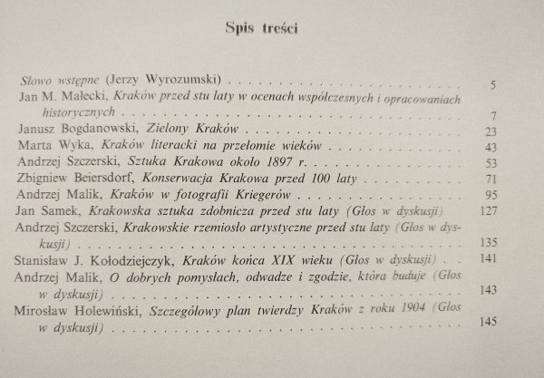 Kraków przed stu laty. Materiały sesji naukowej odbytej 1 marca 1977 roku