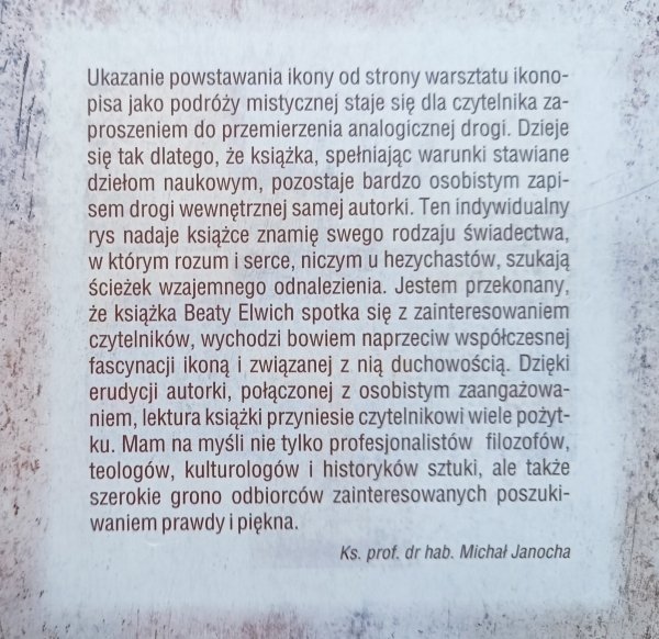 Beata Elwich Ikona. Duchowość i filozofia