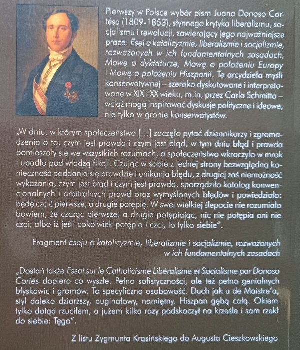 Juan Donoso Cortes O katolicyzmie, liberalizmie i socjalizmie