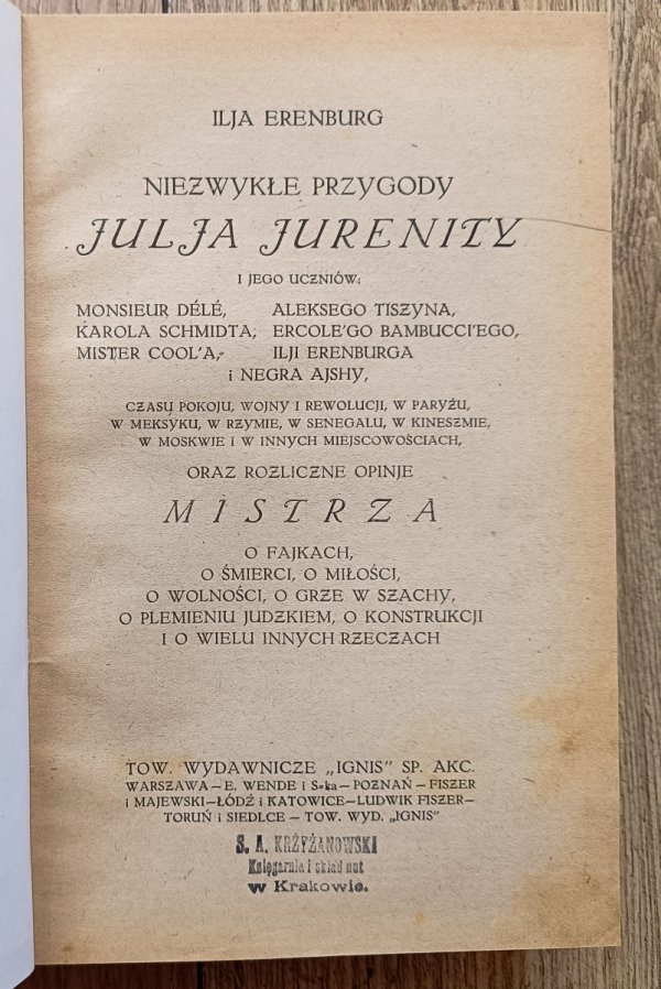 Ilja Erenburg Niezwykłe przygody Julia Jurenity i jego uczniów