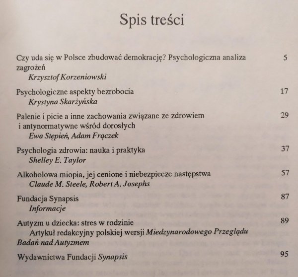 Nowiny psychologiczne 1/1992