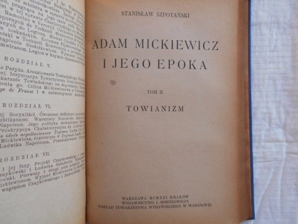 Stanisław Szpotański • Adam Mickiewicz i jego epoka