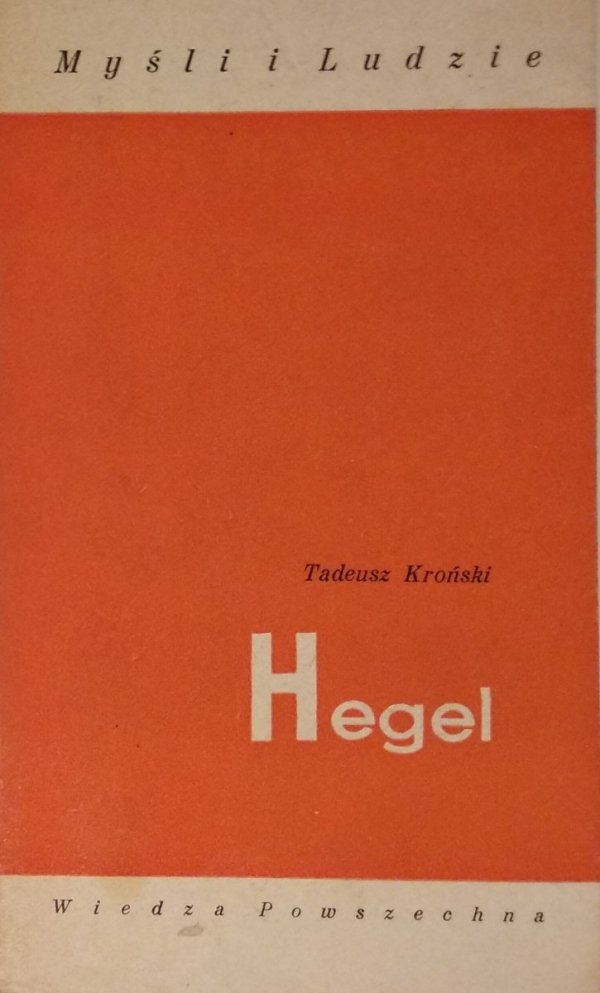 Tadeusz Kroński • Hegel 