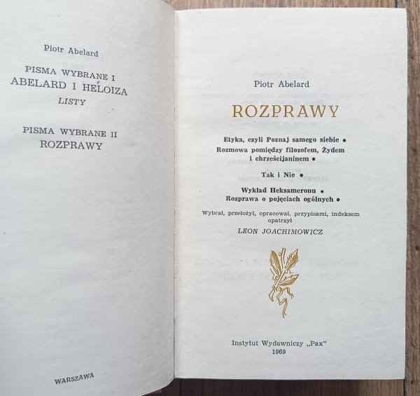 Piotr Abelard Rozprawy