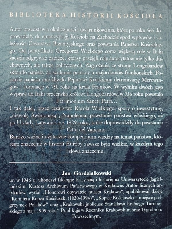 Jan Gordziałkowski Historia Państwa Kościelnego