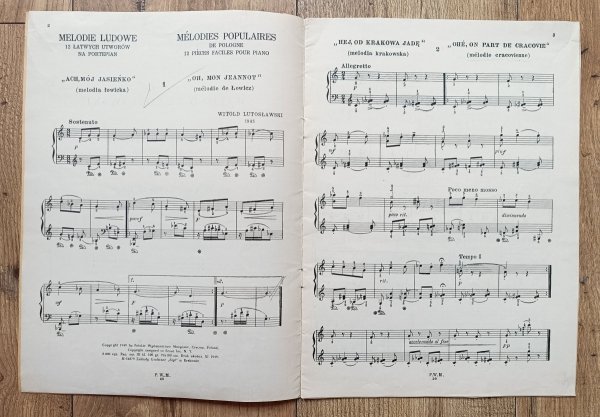 Witold Lutosławski Melodie ludowe na fortepian / 1949