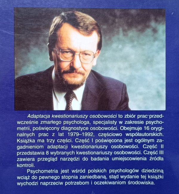 Radosław Łukasz Drwal Adaptacja kwestionariuszy osobowości