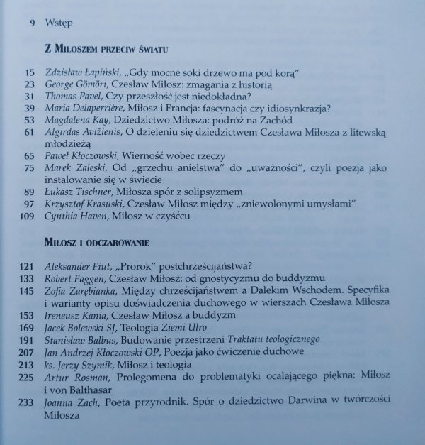 red. Aleksander Fiut, Artur Grabowski, Łukasz Tischner Miłosz i Miłosz