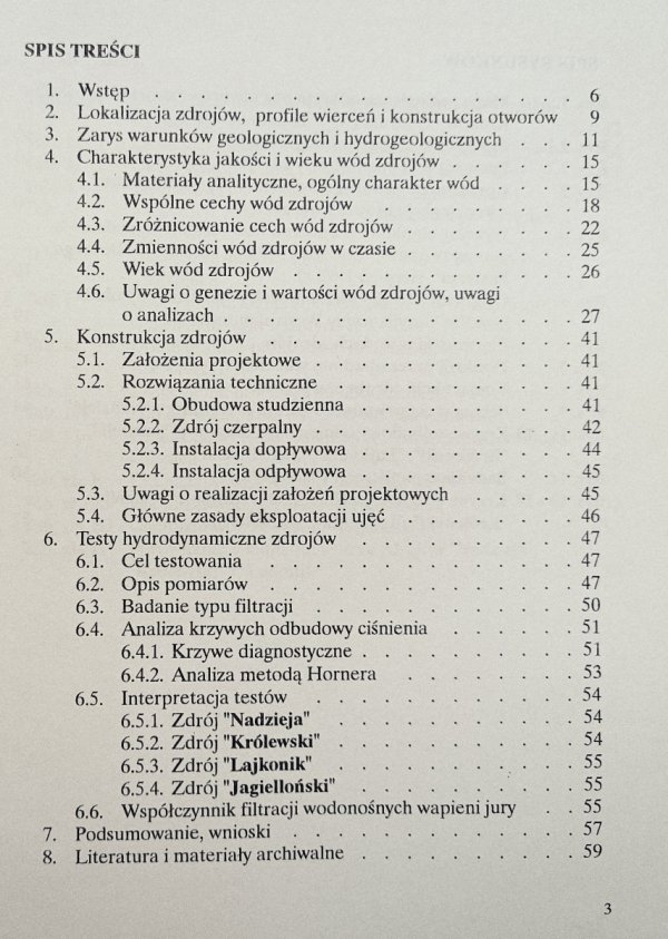 Krakowskie artezyjskie zdroje wód pitnych z wapieni jury