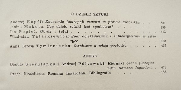 Szkice filozoficzne. Romanowi Ingardenowi w darze