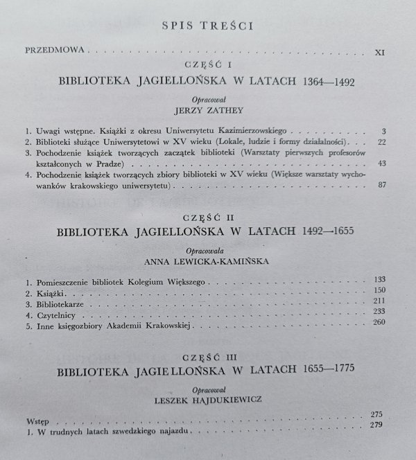 Historia Biblioteki Jagiellońskiej tom 1: 1364-1775