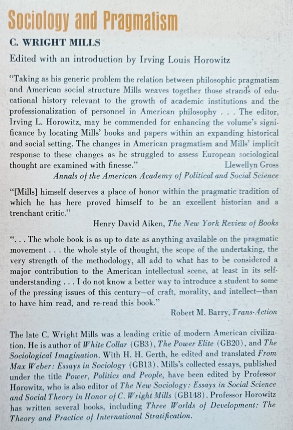 C. Wright Mills Sociology and Pragmatism