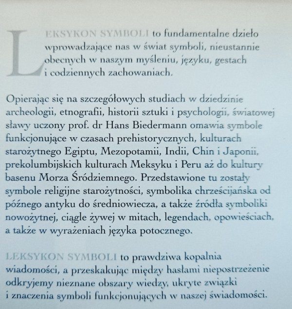 Prof. dr Hans Biedermann Leksykon symboli