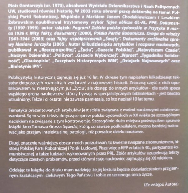 Piotr Gontarczyk Kłopoty z historią