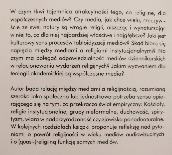 Józef Majewski Religia, media, mitologia