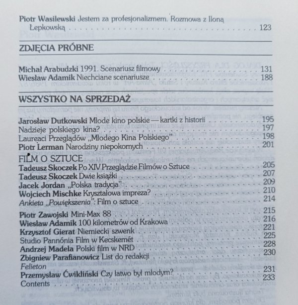 Powiększenie Magazyn Filmowy 1-2/1988 (29/30) Młodzi i film