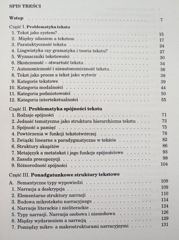 Aleksander Wilkoń Spójność i struktura tekstu