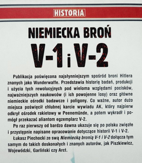 Łukasz Piechocki Niemiecka broń V-1 i V-2