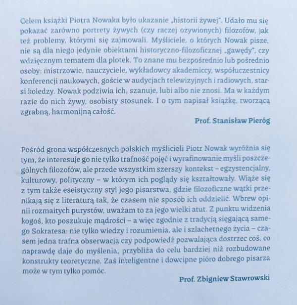 Piotr Nowak Filozofowie (w trzech słowach)