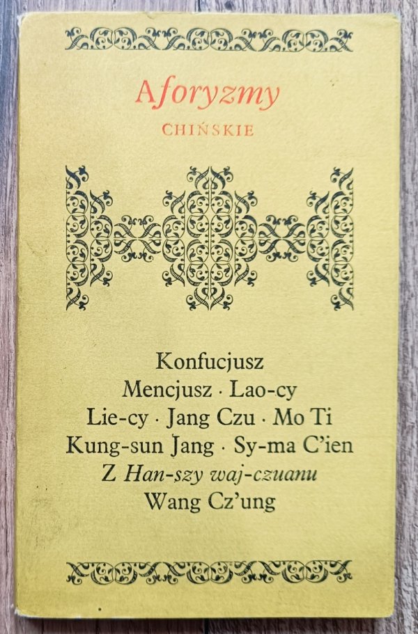 Aforyzmy chińskie / Konfucjusz. Lao-Tsy, Mencjusz