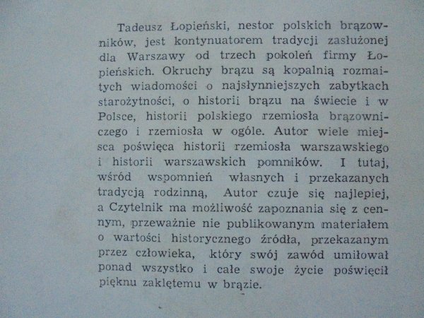 Tadeusz Łopieński • Okruchy brązu