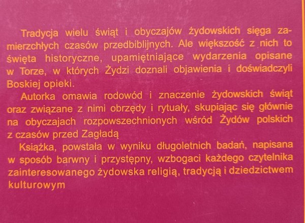 Ninel Kameraz-Kos Święta i obyczaje żydowskie