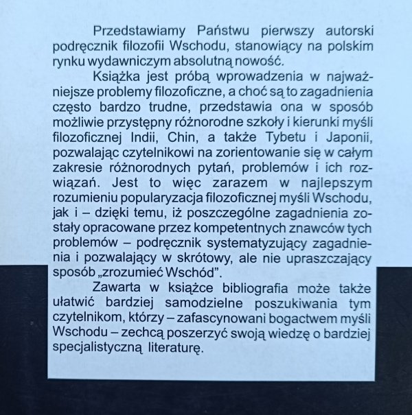 red. Beata Szymańska Filozofia wschodu