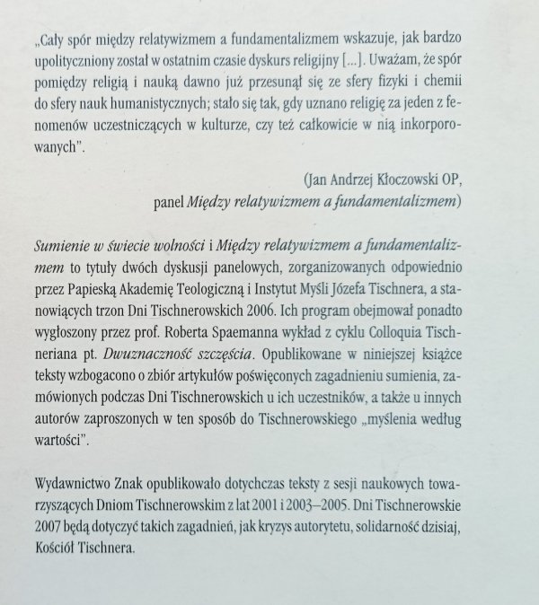 Sumienie w świecie wolności