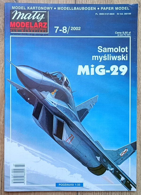 Mały Modelarz 7-8/2002 / Samolot myśliwski MiG-29