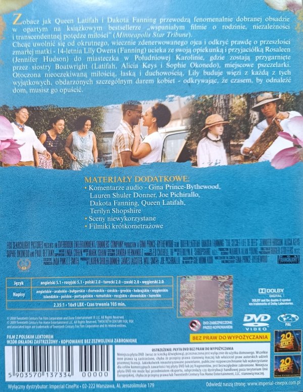 Sekretne życie pszczół DVD