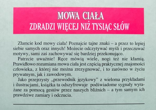 Erhard Thiel Mowa ciała zdradzi więcej niż tysiąc słów