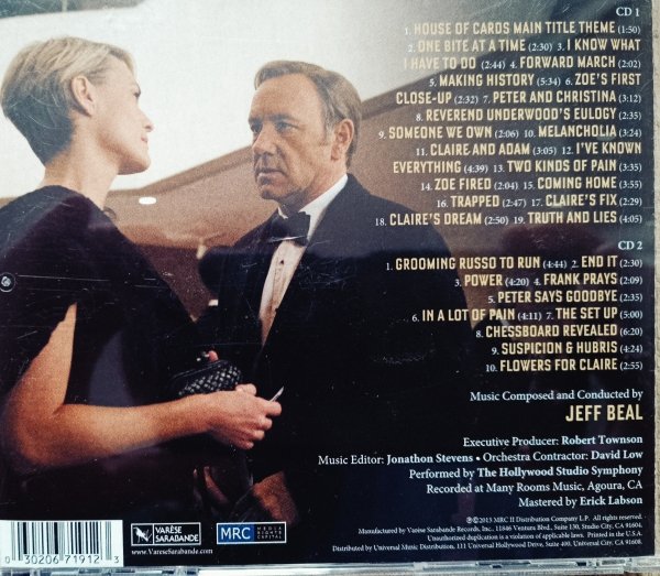 Jeff Beal House of Cards 2CD