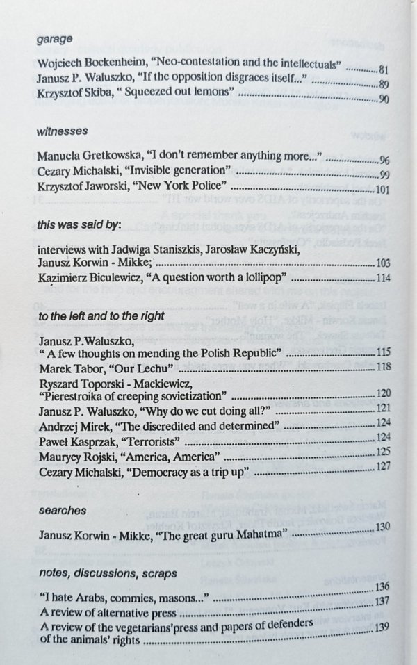 Brulion Spring 1991 / Stanisław Lem Andrzej Joachiniuk Korwin-Mikke