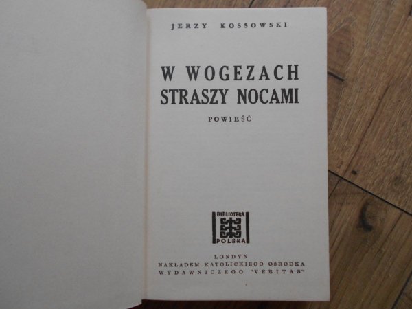 Jerzy Kossowski • W Wogezach straszy nocami. Obwoluta Adam Kossowski