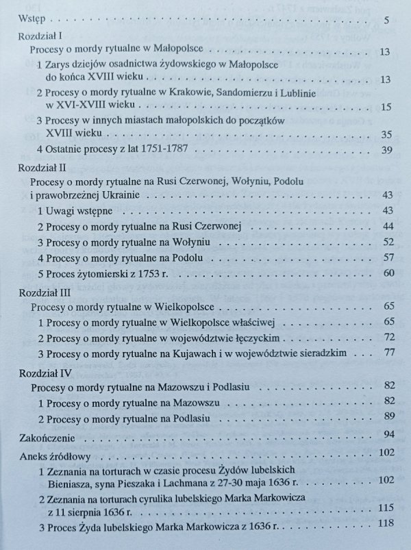 Procesy o mordy rytualne w Polsce w XVI-XVIII wieku