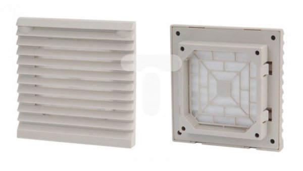 Kratka plastikowa z filtrem dla wentylatorów 92x92mm RAL7035 ZL-802 RAL7035