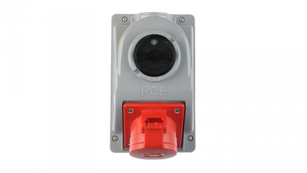 Gniazdo stałe z wyłącznikiem 0-1 16A 5P 400V IP44 COMBO-POL 96061540W