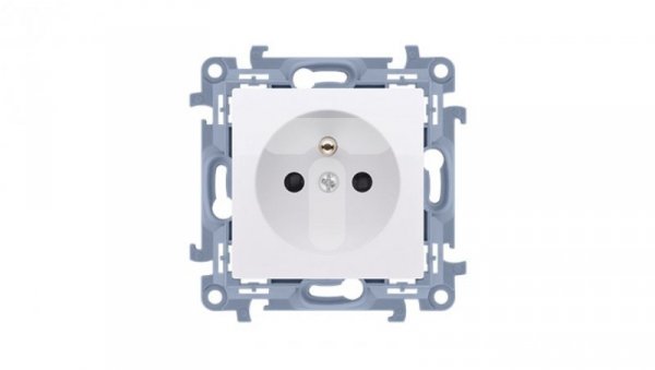 Simon 10 Gniazdo pojedyncze z/u białe 16A 250V IP20 CGZ1.01/11