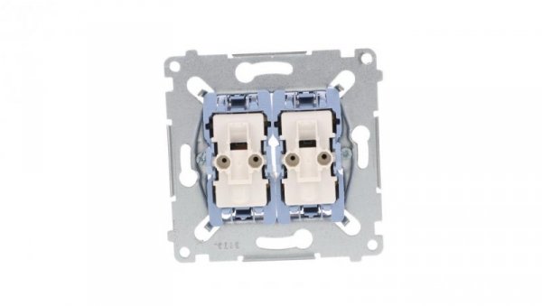 Simon 54 Łącznik krzyżowy podwójny mechanizm 10AX 250V, szybkozłącza, SW7/2XM