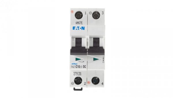 Wyłącznik nadprądowy 2P C 10A 15kA DC FAZ C10/2-DC 279138