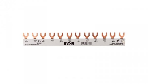Szyna łączeniowa 2P 63A 10mm2 widełkowa (12 mod.) EVG-2PHAS/12MODUL 215641