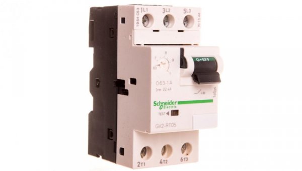 TeSys Deca Wyłącznik silnikowy 3P 0,37kW 0,63-1A GV2RT05