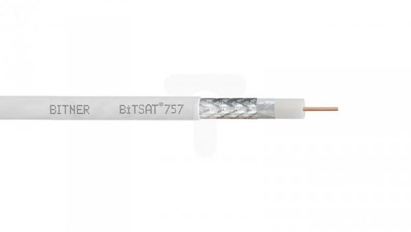 Przewód koncentryczny BiT SAT 757 1,05/5 biały LF0500 klasa Eca /bębnowy/