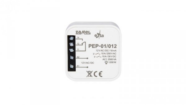 Przekaźnik elektromagnetyczny dopuszkowy 12VAC/DC 10A PEP-01/012 EXT10000258