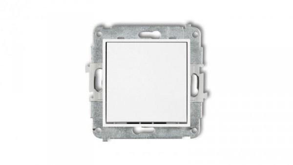 Mechanizm łącznika schodowego (jeden klawisz bez piktogramu) biały MWP-3.1