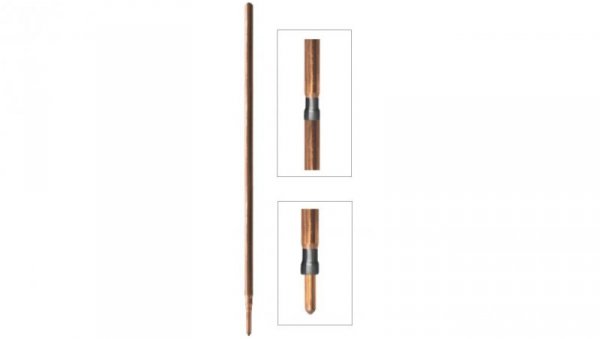 Uziom kuty pomiedziowany / miedziowany St/Cu powłoka 250 um Cu 16mm 1,5m C0000195