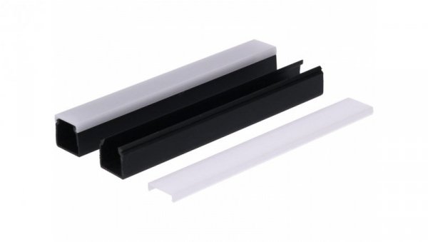 Profil led PCV Max Up 20x20 2m czarny ML