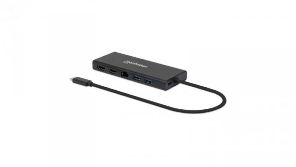 Adapter USB-C Multiport do 2x HDMI/RJ45/2x USB-A/USB-C PD