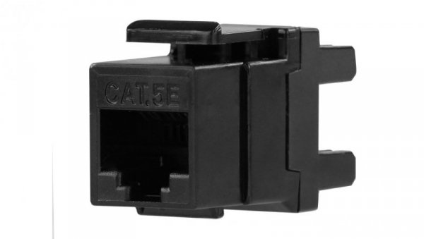 Moduł keystone RJ45 UTP kat.5e nieekranowany tylny montaż czarny NEKU